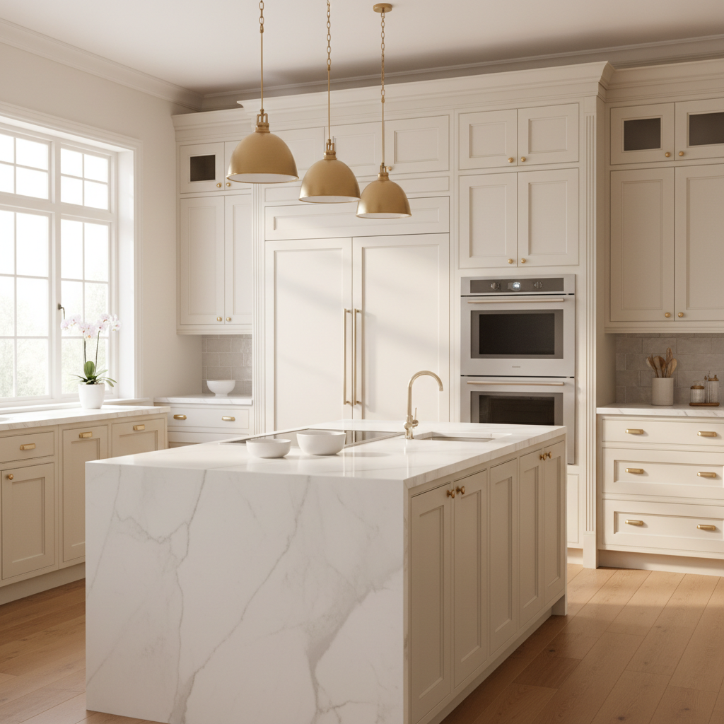 Premium kitchen with integrated Viking-style appliances